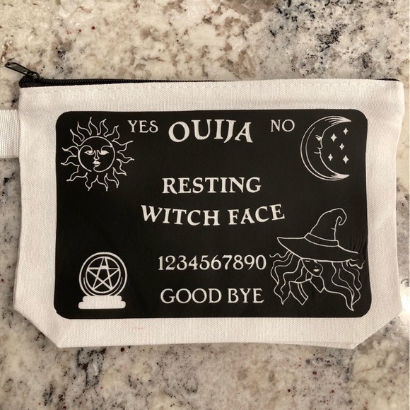 Resting Witch Face Ouija Board Cosmetic Bag - Channel Your Inner Witch - Picture 2 of 6